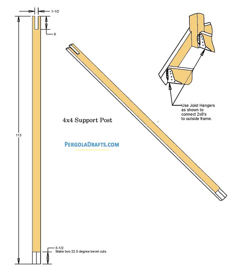 12 Feet Octagon Gazebo Plans Blueprints 03 Support Posts