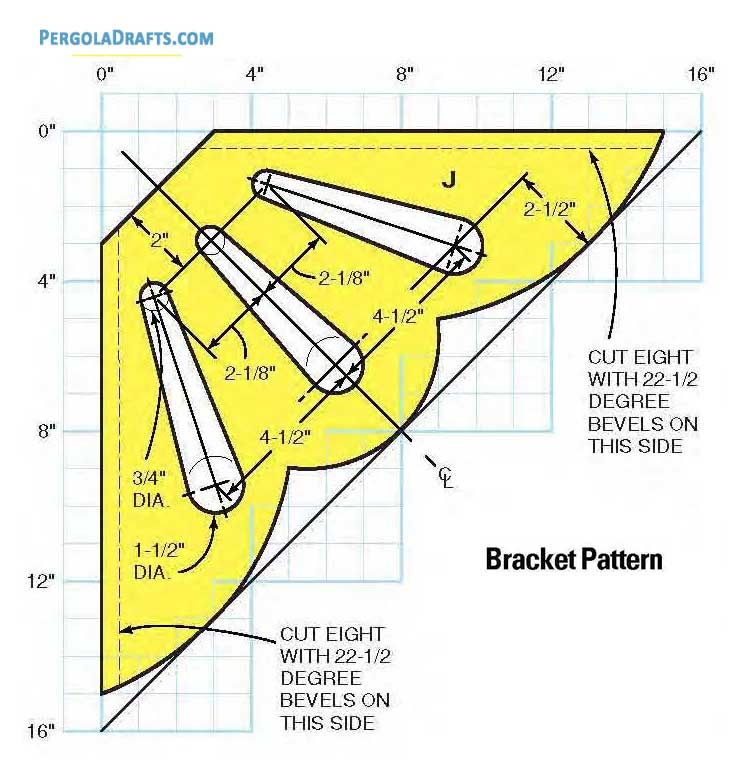12 Feet Octagonal Gazebo Plans Blueprints 05 Bracket Pattern