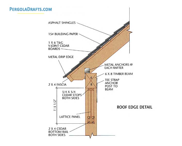 9 Feet Octagon Gazebo Plans Blueprints 07 Roof Edge Detail